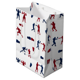 Red & Blue Boxing Gloves Boxer-Muster Mittlere Geschenktüte