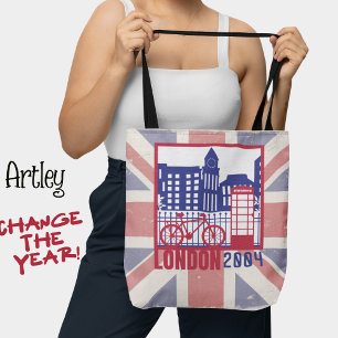 Red Blue British Flag London ScenYear Tasche