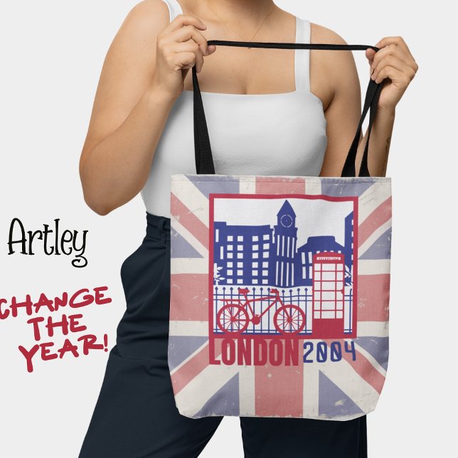 Red Blue British Flag London ScenYear Tasche (Von Creator hochgeladen)