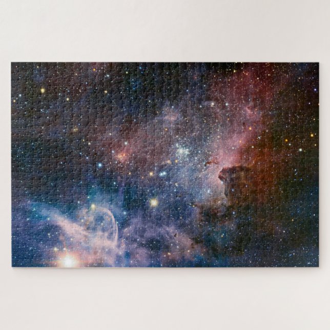 Red & Blue Carina Nebula Hubble Telescope (Horizontal)