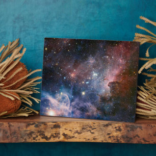 Red & Blue Carina Nebula Hubble Telescope Fotoplatte