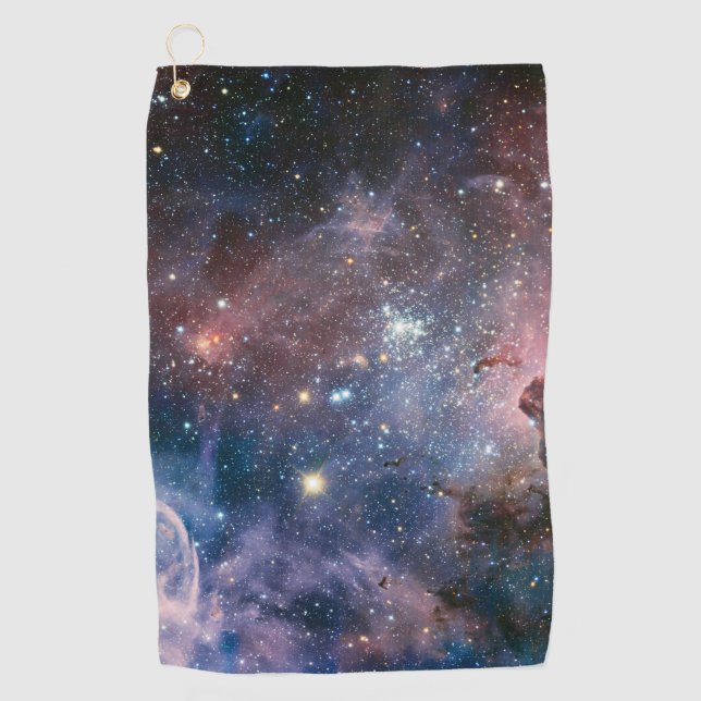 Red & Blue Carina Nebula Hubble Telescope Golfhandtuch (Vorderseite)