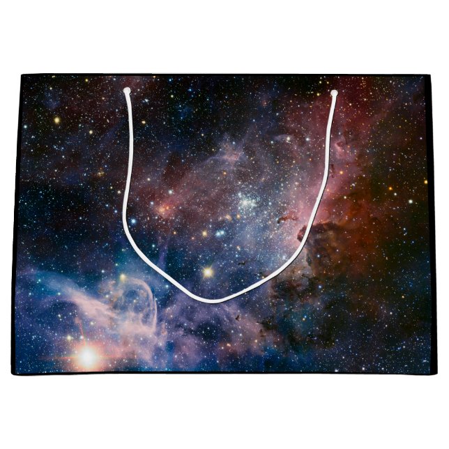 Red & Blue Carina Nebula Hubble Telescope Große Geschenktüte (Vorderseite)