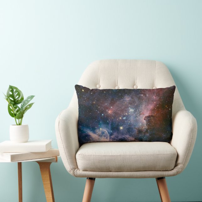Red & Blue Carina Nebula Hubble Telescope Lendenkissen (Stuhl )
