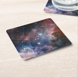 Red & Blue Carina Nebula Hubble Telescope Rechteckiger Pappuntersetzer