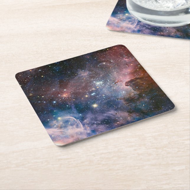 Red & Blue Carina Nebula Hubble Telescope Rechteckiger Pappuntersetzer (angewinkelt)