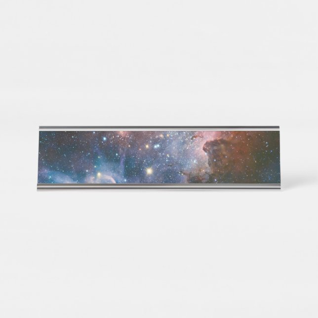 Red & Blue Carina Nebula Hubble Telescope Schreibtischnamensplakette (Vorderseite )