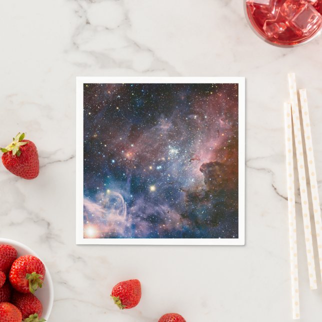 Red & Blue Carina Nebula Hubble Telescope Serviette (Beispiel)