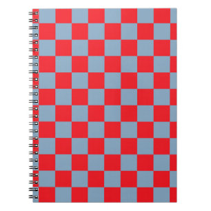 Red Blue Checkered Gingham Pattern Notizblock
