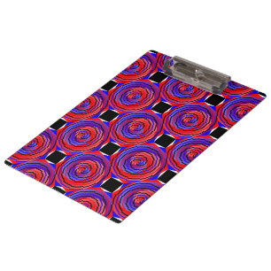 Red & Blue Counter Spiral von Kenneth Yoncich Klemmbrett