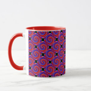 Red & Blue Counter Spiral von Kenneth Yoncich Tasse