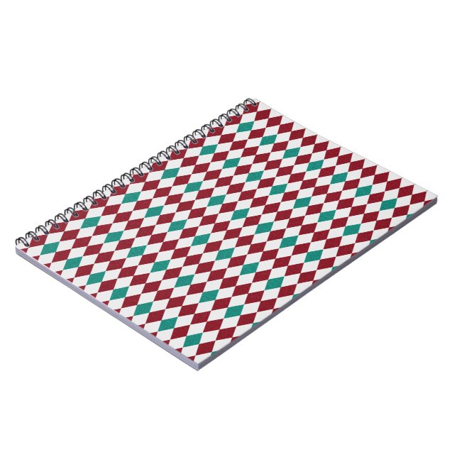 Red & Blue Diamond Glitzer Notizblock (Linke Seite)
