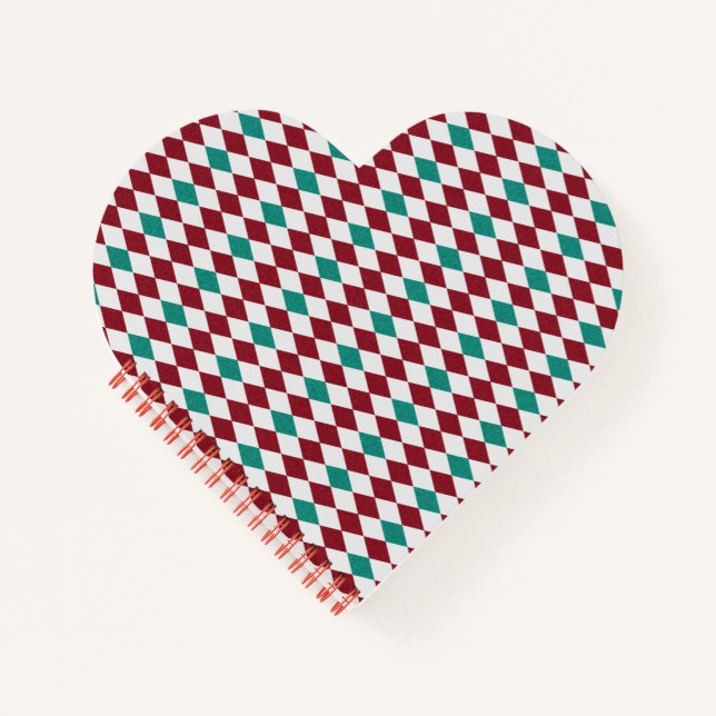 Red & Blue Diamond Glitzer Notizbuch (Vorderseite)