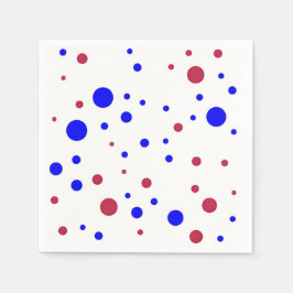 Red & Blue Dots Serviette