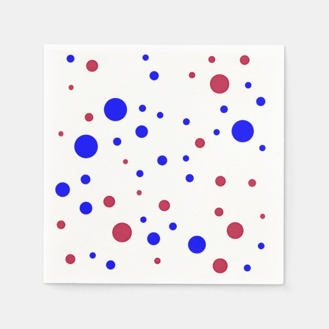 Red & Blue Dots Serviette (Vorderseite)