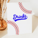 Red Blue Drinks am Baseball Sports Sockelschild<br><div class="desc">Dies ist ein Baseball Sport Red Blue Drinks Tafelzeichen!</div>