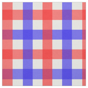 Red Blue Gingham Kariert Pattern Stoff