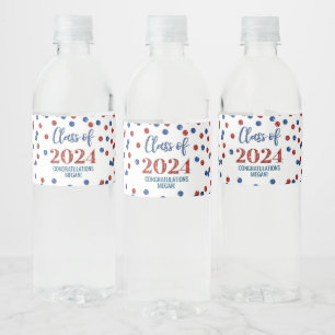 Red Blue Glitzer Confetti Abschluss