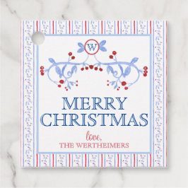 Red Blue Grand Millennial Gevor-Geschenk-Tag Geschenkanhänger