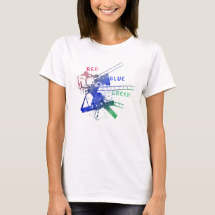 red_blue_green auf Videoband T-Shirt