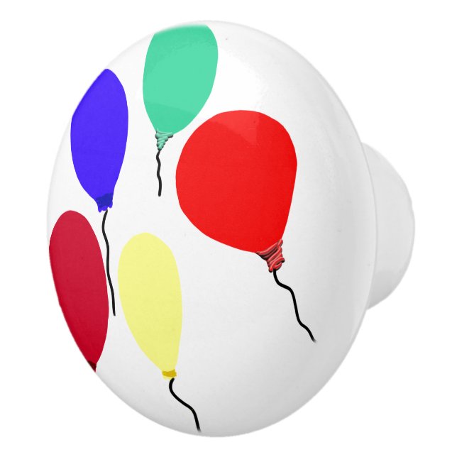 Red Blue Green Balloons Keramikknauf (Rechts)