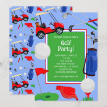 Red Blue & Green Golf Party