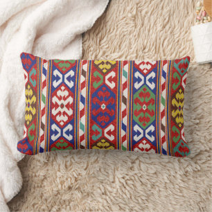 Red Blue Green Yellow White Oriental Kilim Rug Lendenkissen