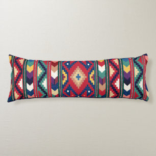 Red Blue Green Yellow White Oriental Kilim Rug Seitenschläferkissen