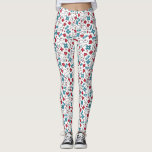 Red Blue Hearts Nurse Doctor Pattern Leggings<br><div class="desc">Leggings für Krankenschwestern,  Ärzte und medizinisches Fachpersonal in Weiß mit einem Muster aus Stethoskopen,  Medizin,  Thermometern,  Bandaien und Herzen in Rot,  Weiß und Blau.</div>