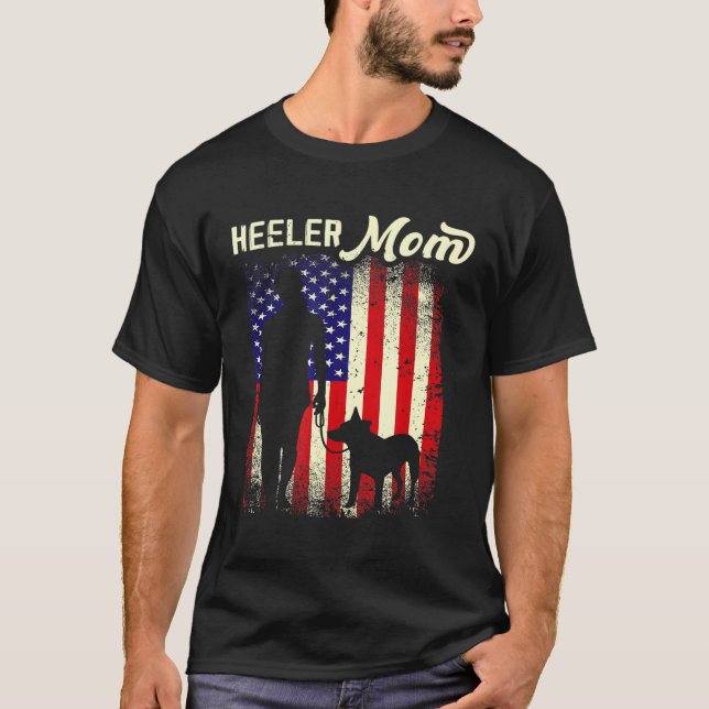 Red Blue Heeler Mama Australian Cattle Dog America T-Shirt (Vorderseite)