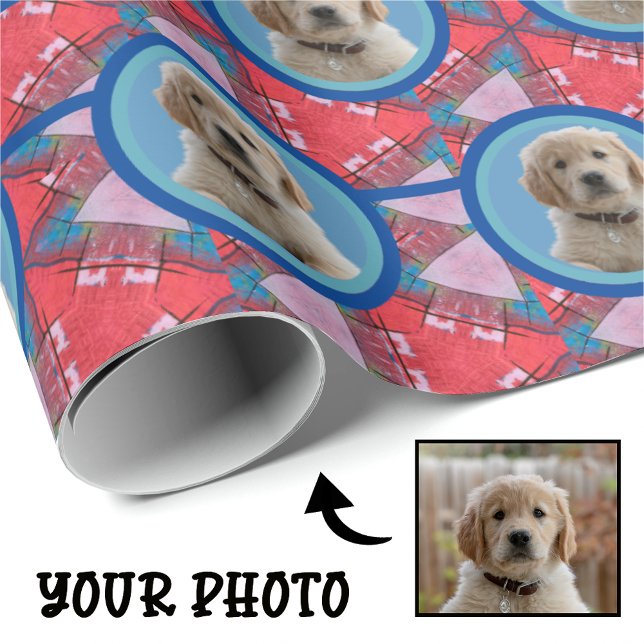 Red & Blue Hund Liebhaber Mamas Packpapier für Hau (Von Creator hochgeladen)