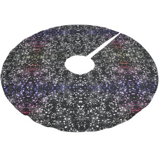 Red Blue Imitats Glass Glitzer Sparkon Polyester Weihnachtsbaumdecke