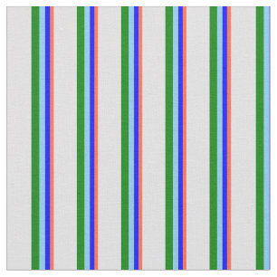 Red, Blue, Light Sky Blue, Green & Lavendel Lines Stoff