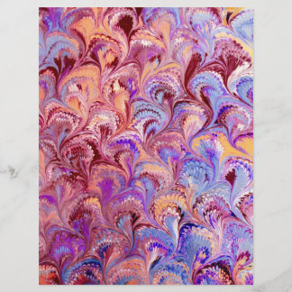 Red Blue Marbbook Scrapbook Paper