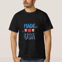 Red Blue Minimalistisch Made in USA Independence D