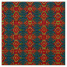 Red Blue Modern Ethnic Textile Tribal Print Trippy