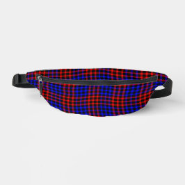 Red Blue Plaid Checker Seamless Pattern Bauchtasche
