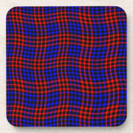 Red Blue Plaid Checker Seamless Pattern Getränkeuntersetzer