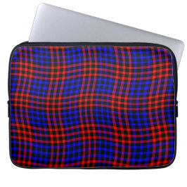 Red Blue Plaid Checker Seamless Pattern Laptopschutzhülle