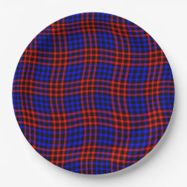 Red Blue Plaid Checker Seamless Pattern Pappteller