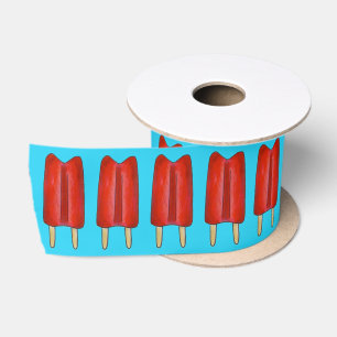 Red Blue Popsicles Cherry Twin Pop 4. Juli USA Satinband