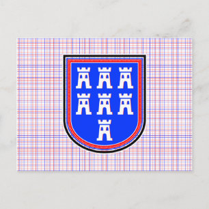 Red Blue Saxon Sign Postkarte