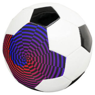 Red & Blue Spiral von Kenneth Yoncich Fußball