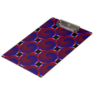 Red & Blue Spiral von Kenneth Yoncich Klemmbrett