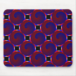 Red & Blue Spiral von Kenneth Yoncich Mousepad