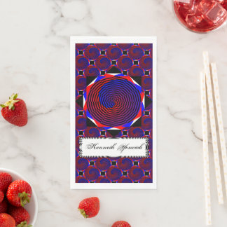 Red & Blue Spiral von Kenneth Yoncich Serviette