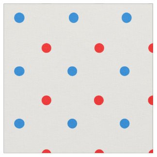 Red & Blue Spots Stoff