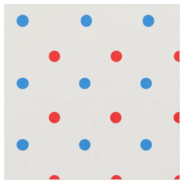 Red & Blue Spots Stoff (Nahaufnahme)