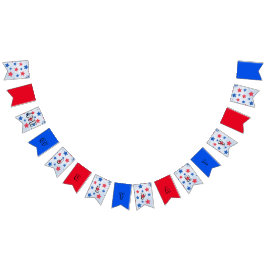 Red & Blue Stars 4. Juli Party Wimpelkette