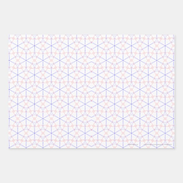 Red Blue Tulip Buds Geschenkpapier Set (Vorderseite 3)